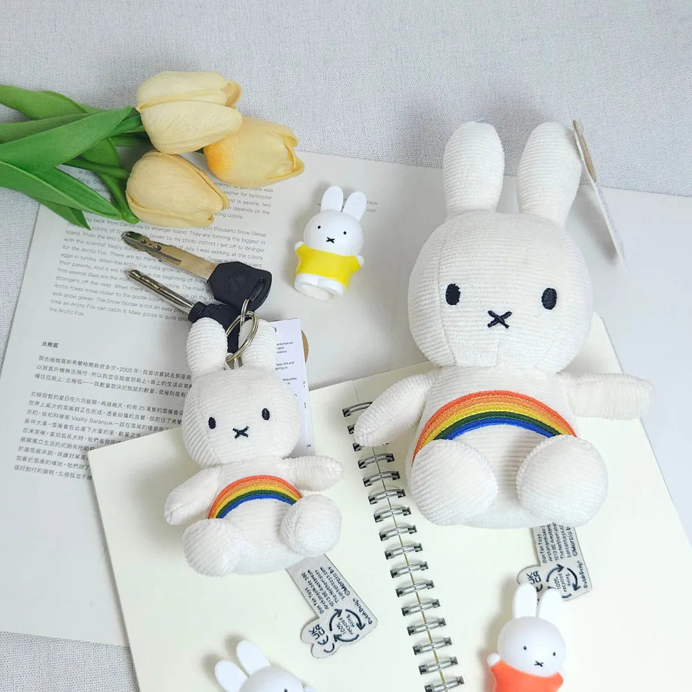 BON TON TOYS|Miffy米菲兔彩虹填充玩偶-象牙白 18cm