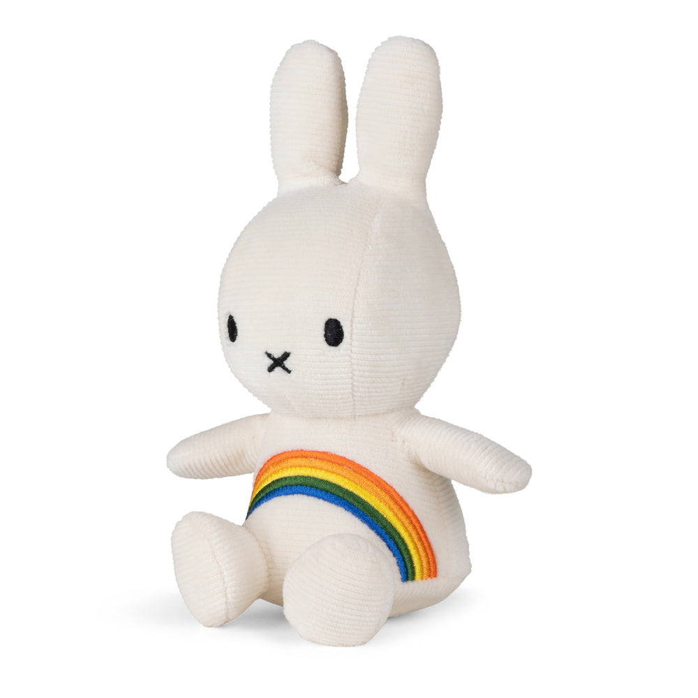 BON TON TOYS|Miffy米菲兔彩虹填充玩偶-象牙白 18cm
