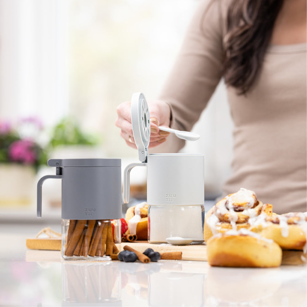 ZUUTii|玻璃調味料罐2入組(附收納架)