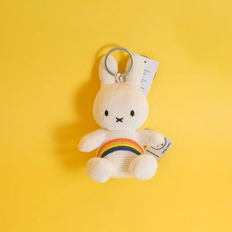 BON TON TOYS|Miffy米菲兔彩虹鑰匙圈-象牙白 10cm