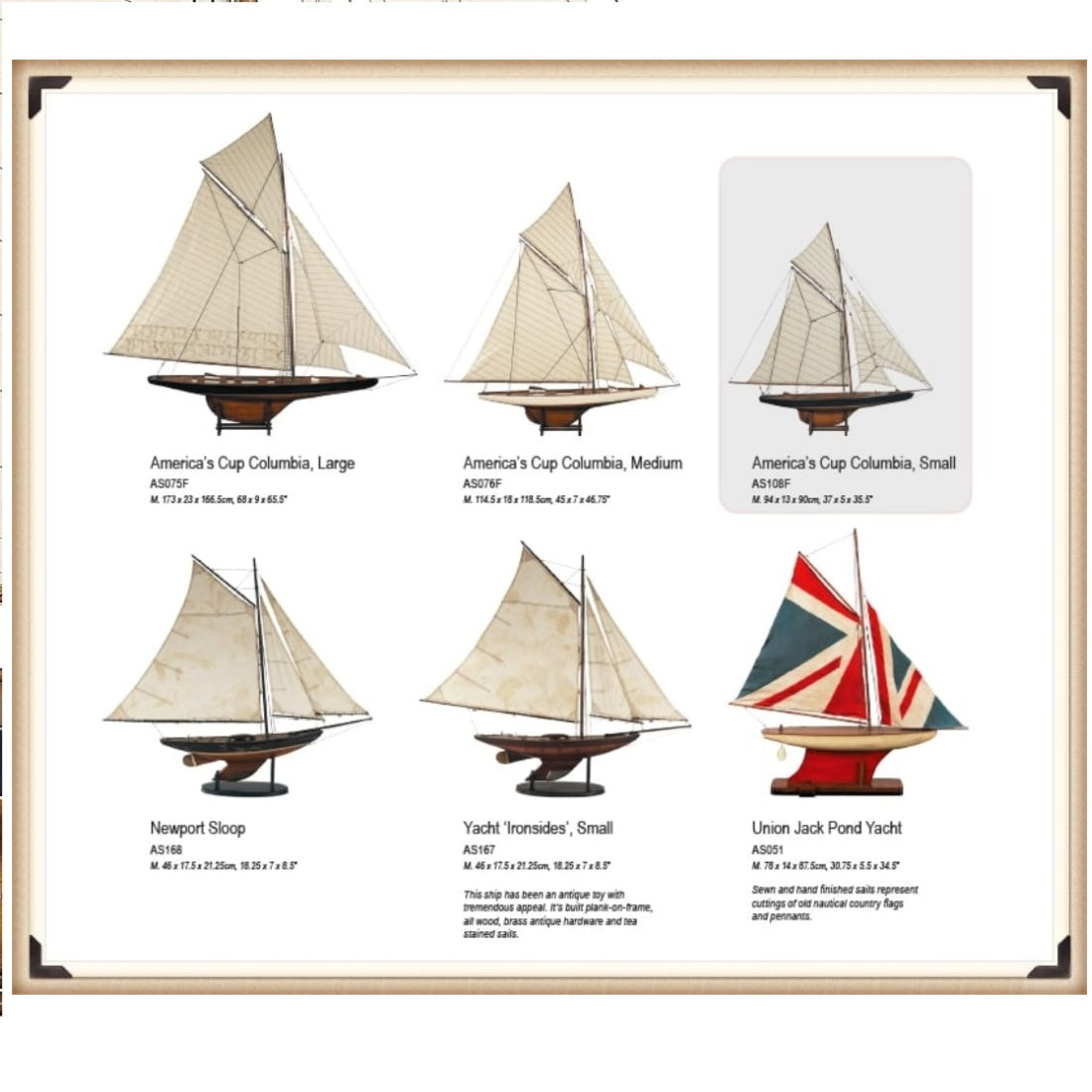 (預購77折只到7/31)實究家飾(Authentic Models) 美國盃 Columbia (哥倫比亞號) 1901 – 法式拋光 | 手工模型船 1️⃣3️⃣號