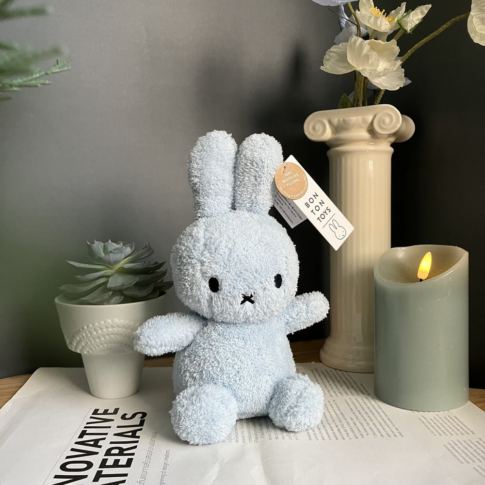 BON TON TOYS|Miffy Terry米菲兔填充玩偶-淺藍