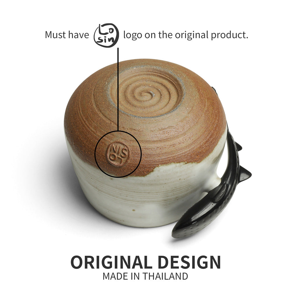 (任選二件95折)QUALY鯨鯊手工陶瓷杯