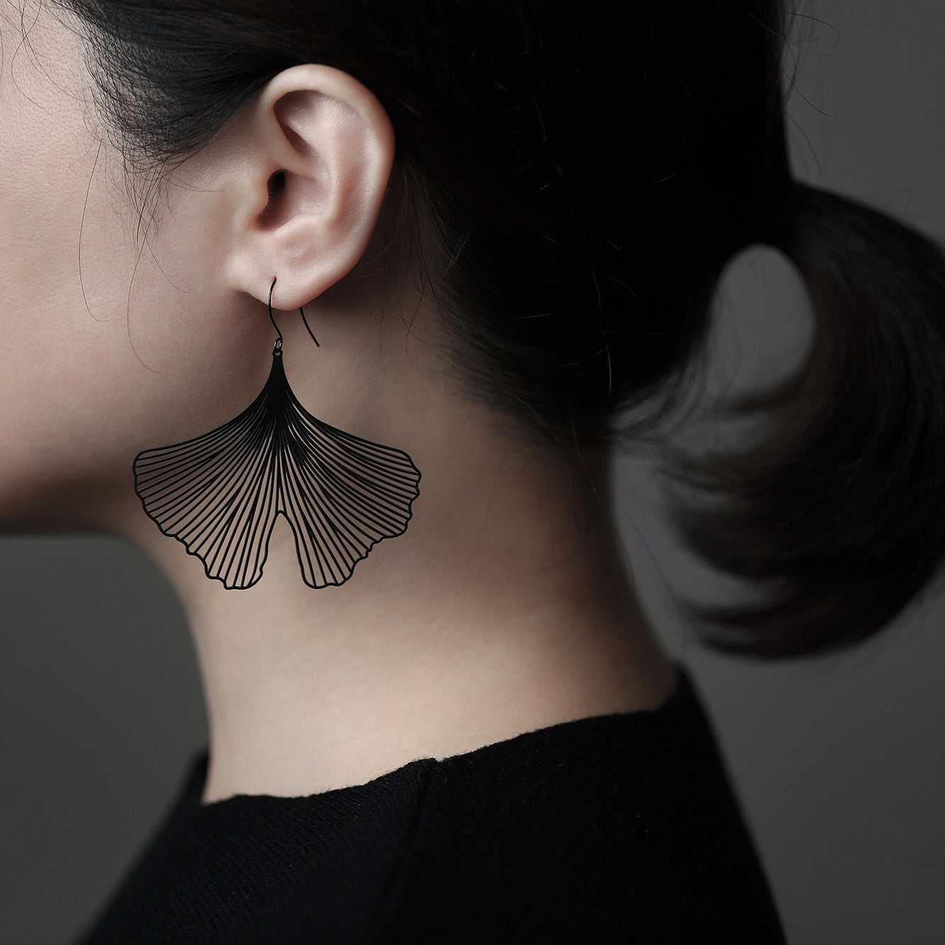 moorigin|銀杏耳環 M