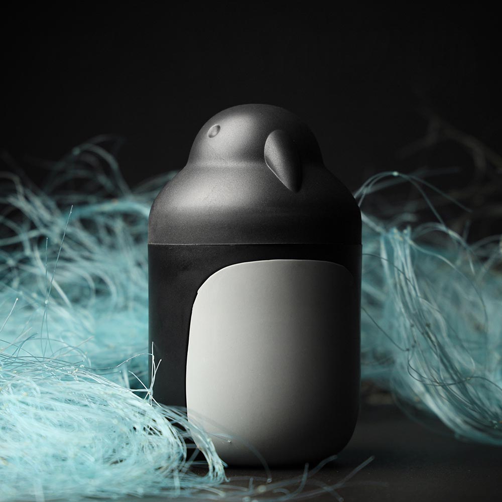 QUALY|冰原企鵝-收納罐(黑)