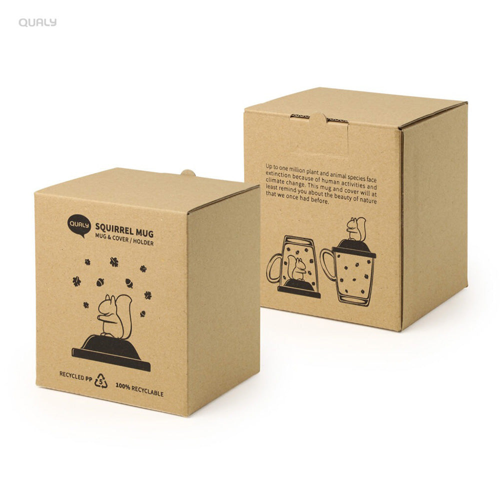 (任選二件95折)QUALY|橡果松鼠-馬克杯