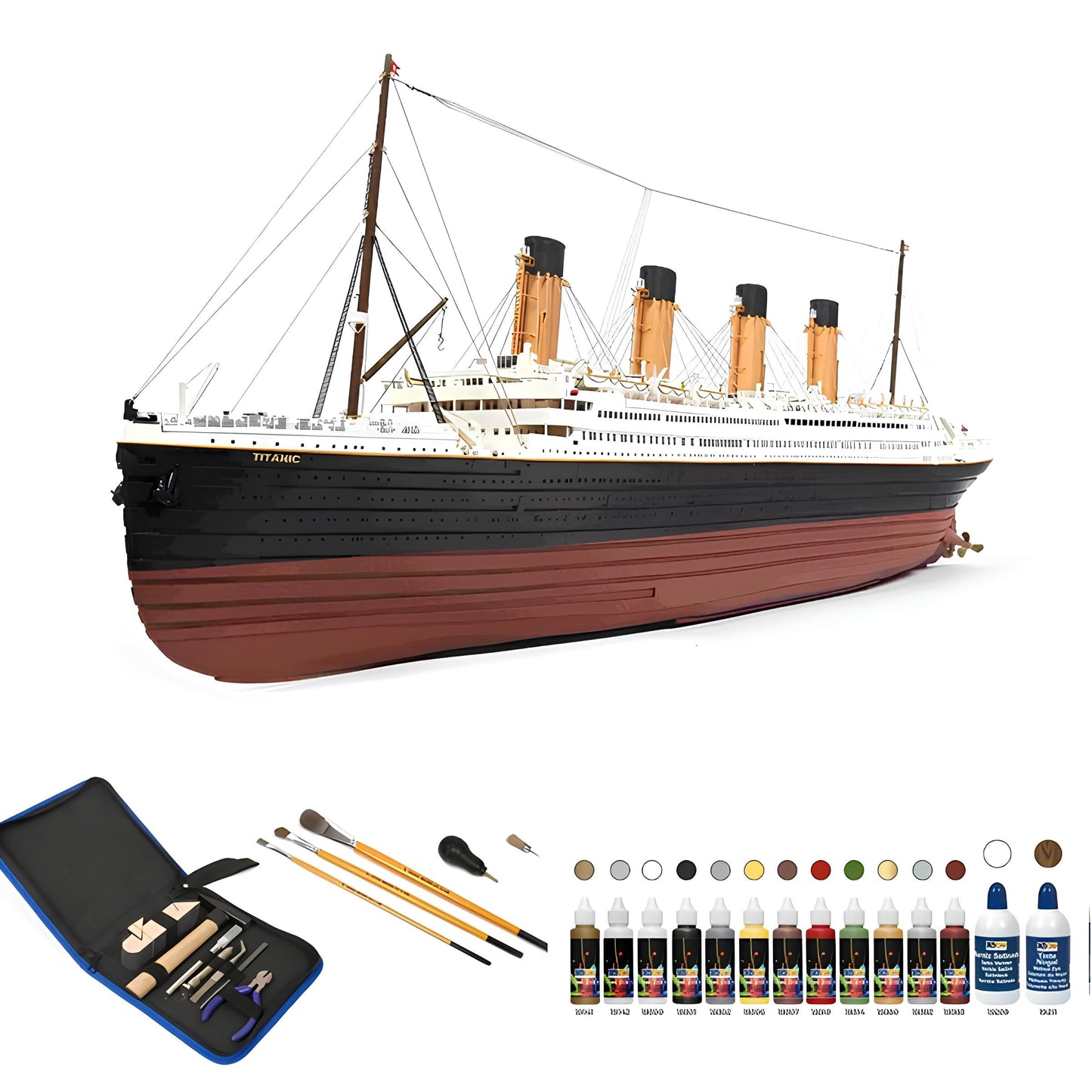 鐵達尼號 Titanic 豪華郵輪 - 奧克爾木質精品模型套組 | 難易度:中