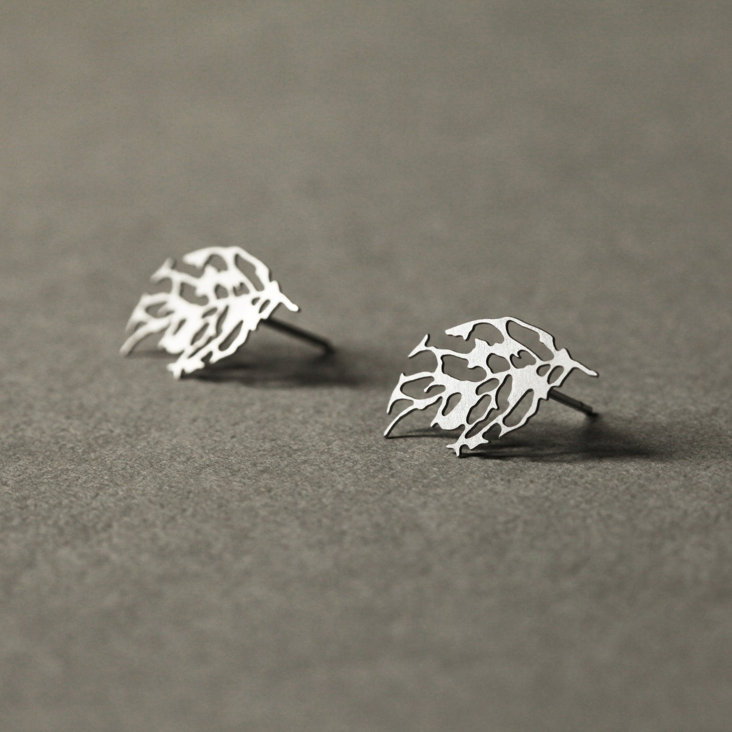 moorigin|葉脈耳環 XS