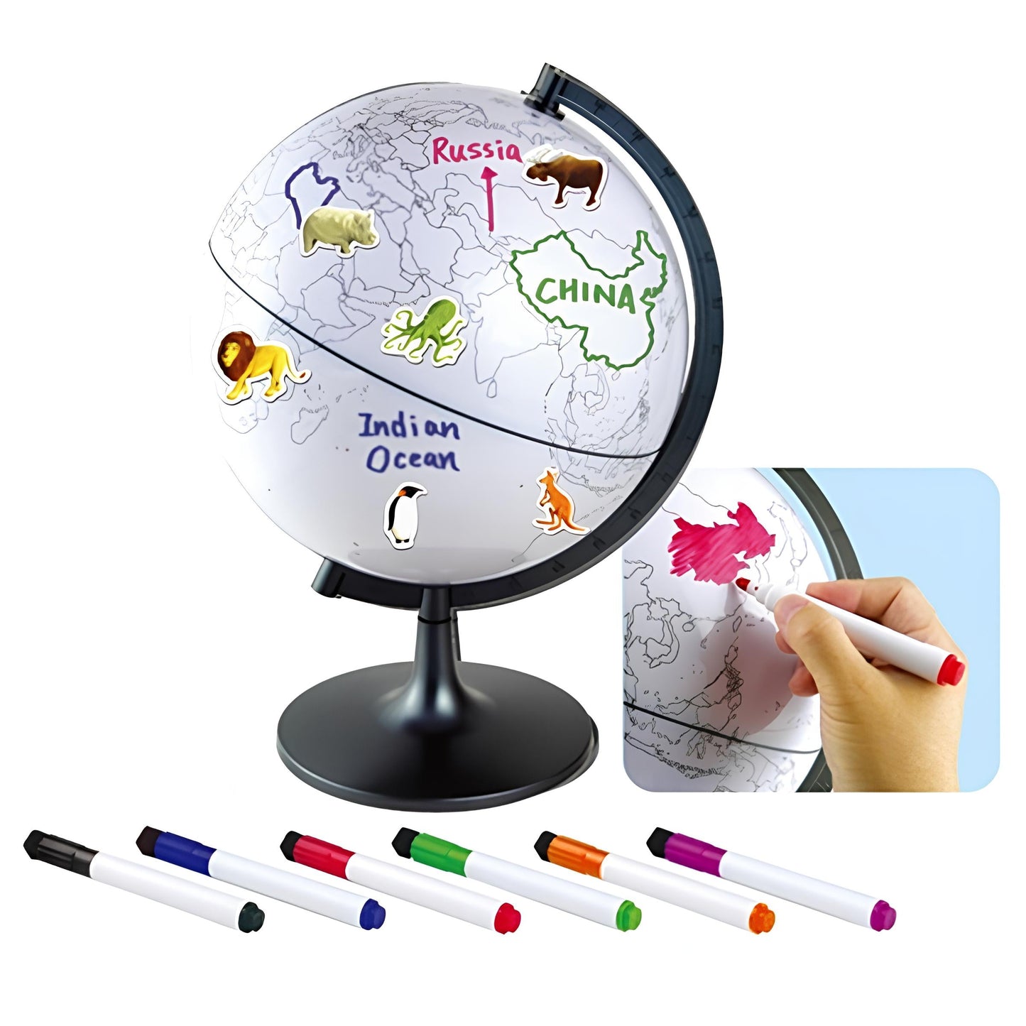 給孩子的第一顆地球儀《國家與生態地球儀》