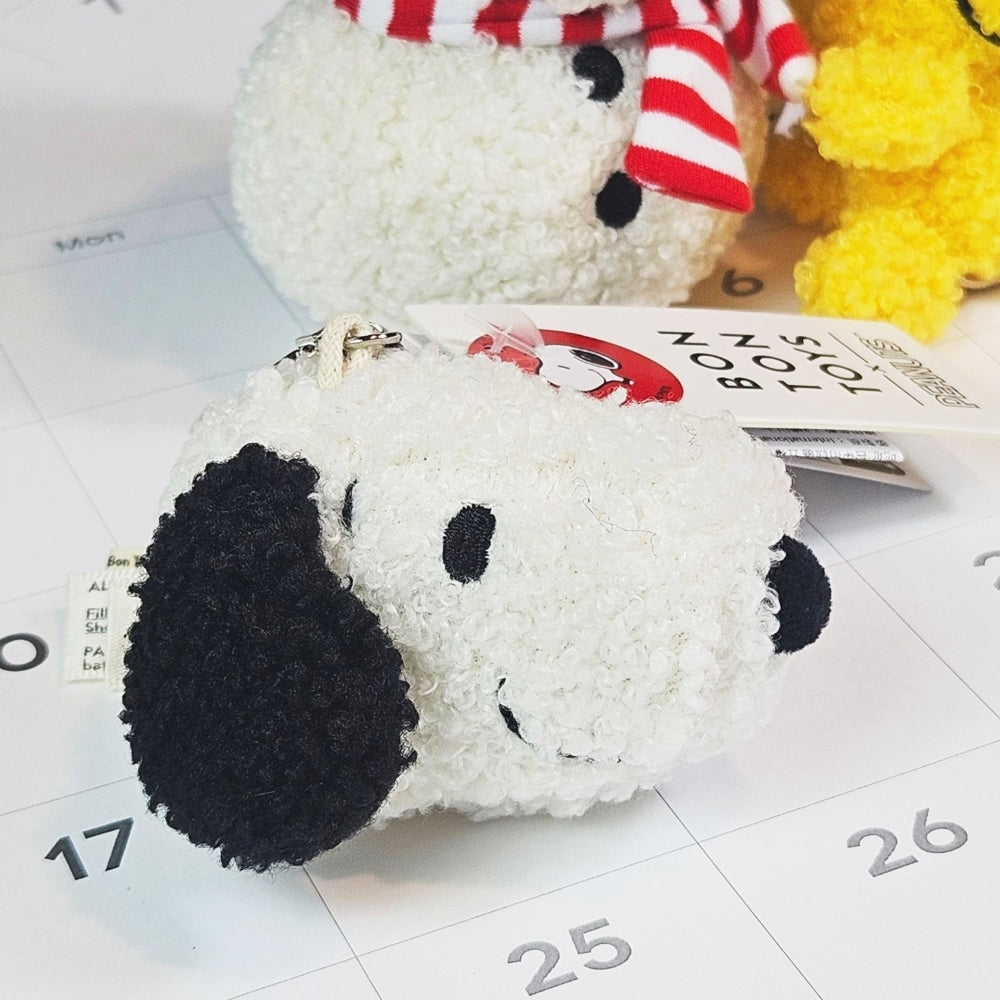 BON TON TOYS｜Snoopy史努比環保填充鑰匙圈-奶油 4.5cm