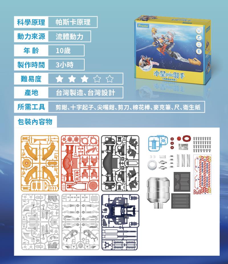 81折【超值組合】GE-639水星射手-水槍機械手臂+PK-603模型工具組