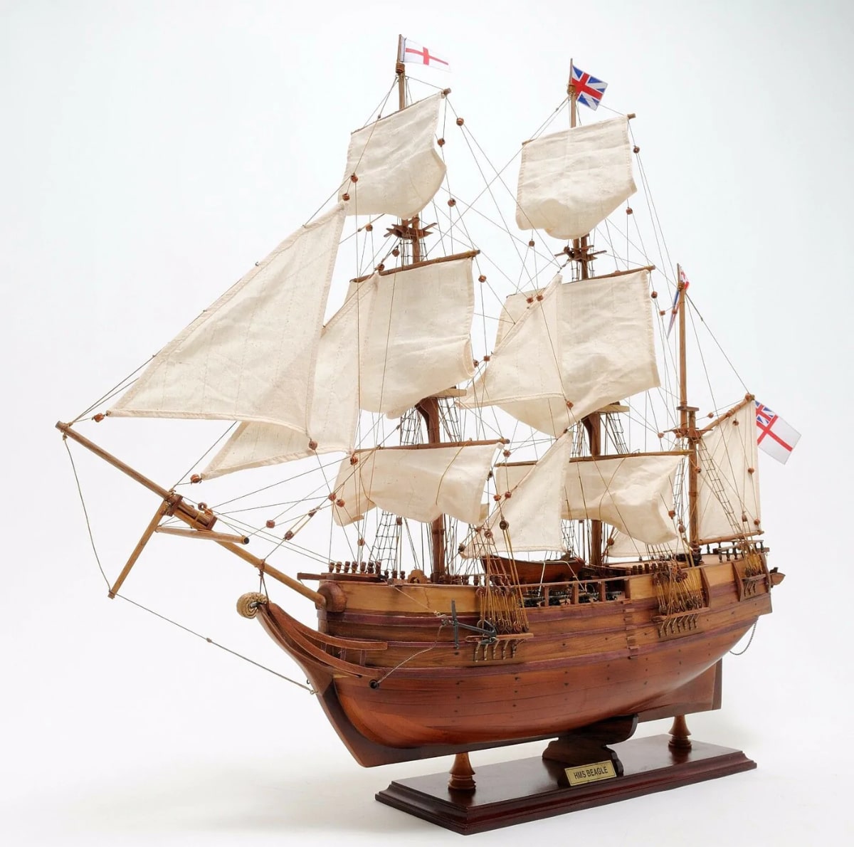(手工．模型船)小獵犬號(HMS Beagle) – 英國皇家海軍｜OMH博物館等級模型船（完成品）