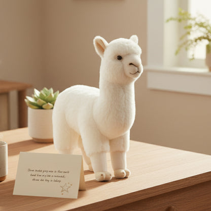 BON TON TOYS x WWF｜ECO環保羊駝玩偶-白 31cm