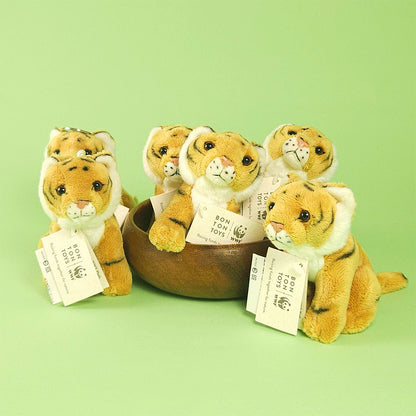 BON TON TOYS x WWF｜老虎填充鑰匙圈-咖啡 10cm