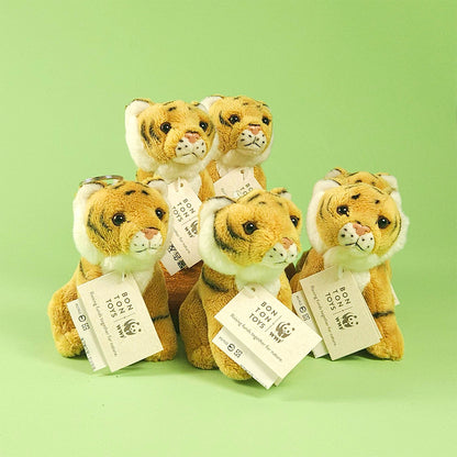 BON TON TOYS x WWF｜老虎填充鑰匙圈-咖啡 10cm