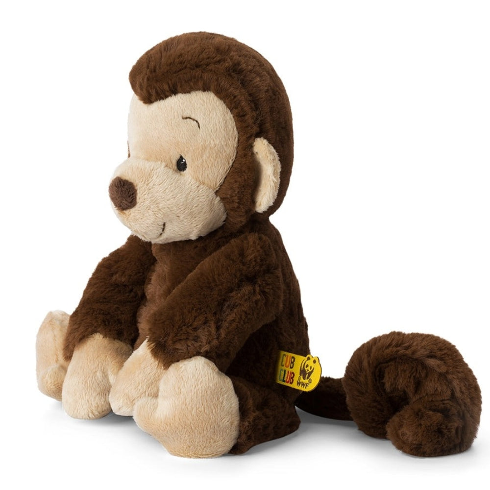 BON TON TOYS x WWF｜ECO環保猴子玩偶-馬果 咖啡 29cm