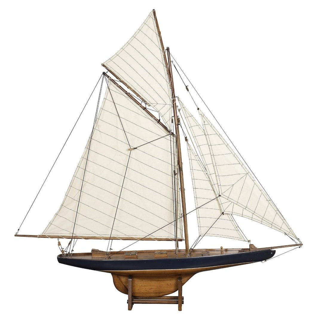 (預購77折只到7/31)實究家飾(Authentic Models) 美國盃 Columbia (哥倫比亞號) 1901 – 法式拋光 | 手工模型船 1️⃣3️⃣號