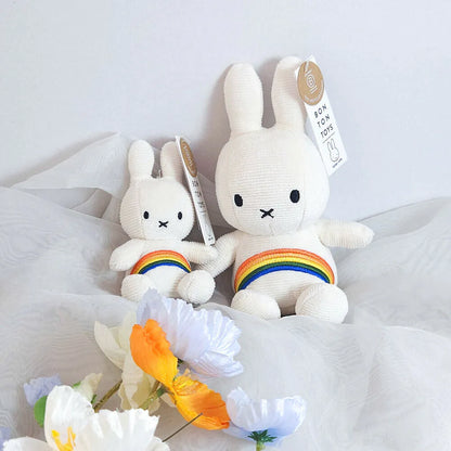 BON TON TOYS｜Miffy米菲兔彩虹填充玩偶-象牙白 18cm