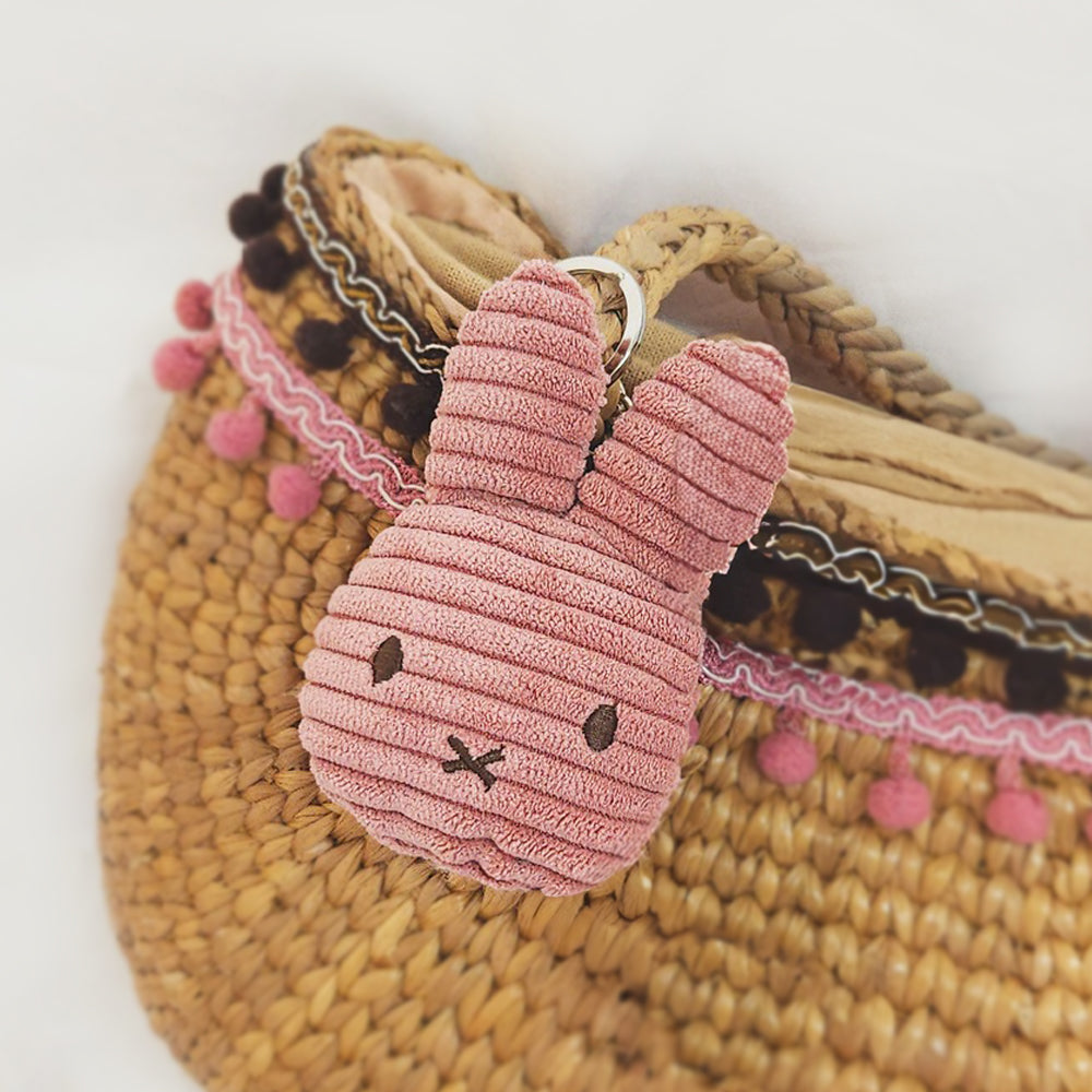 BON TON TOYS｜Miffy拍拍米菲兔ECO燈芯絨鑰匙圈-10cm