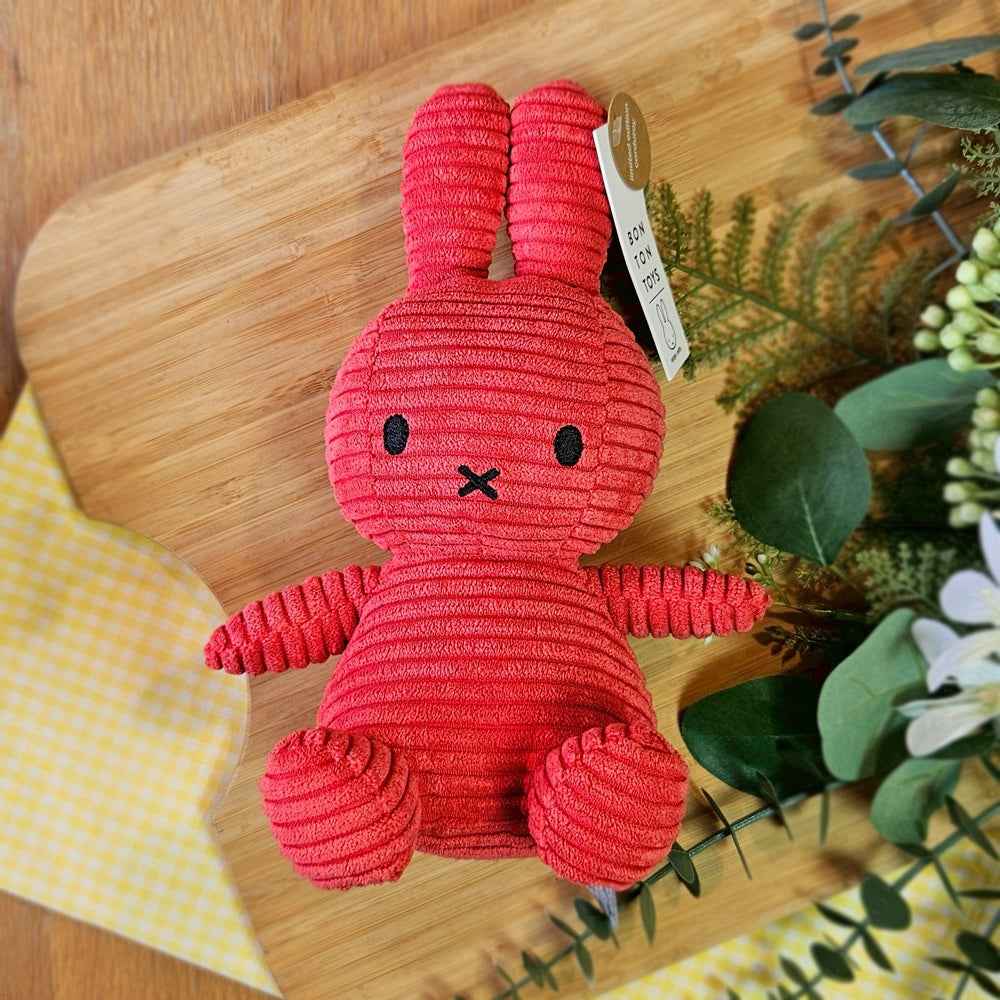 BON TON TOYS｜Miffy米菲兔ECO燈芯絨填充玩偶-限量版 紅 23cm