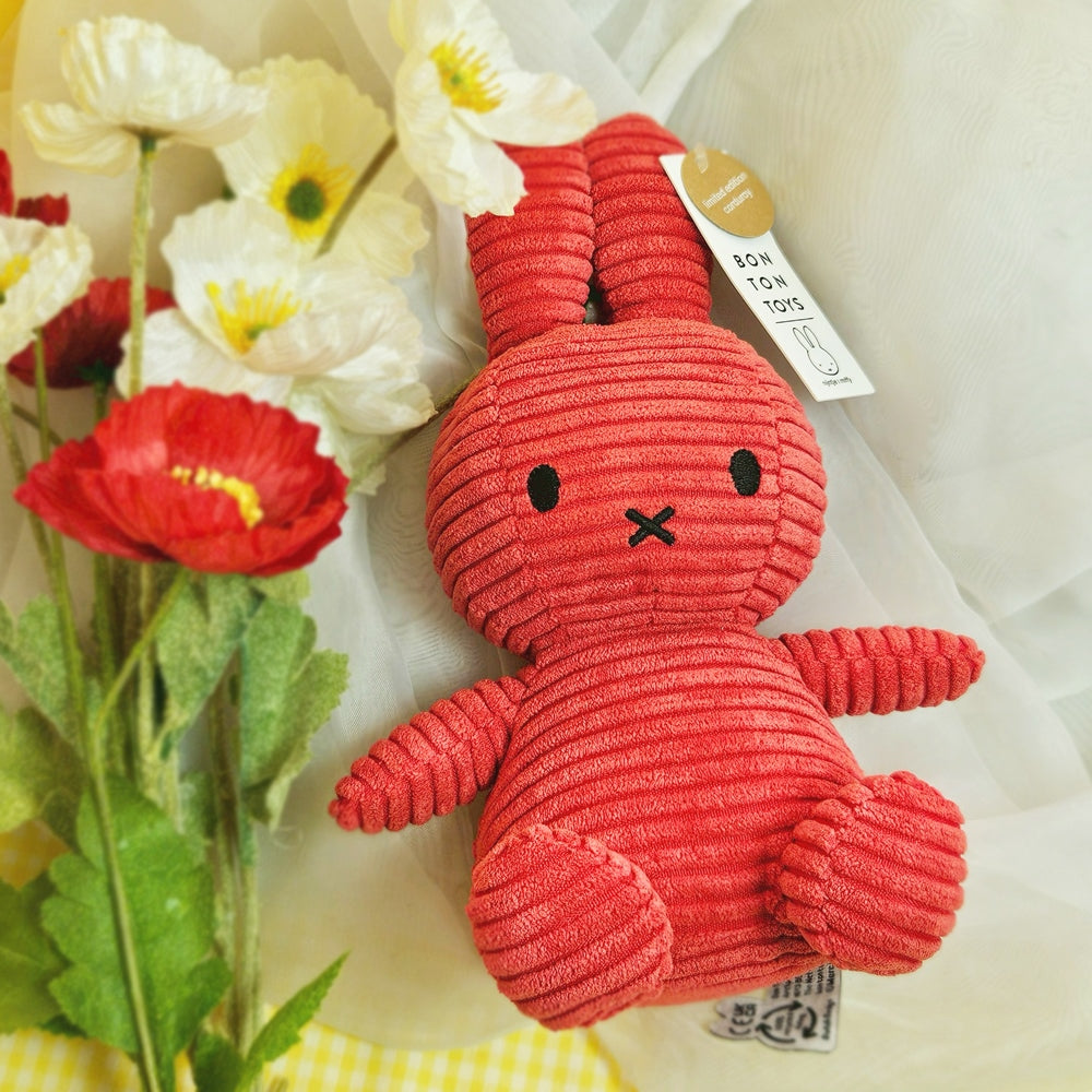 BON TON TOYS｜Miffy米菲兔ECO燈芯絨填充玩偶-限量版 紅 23cm