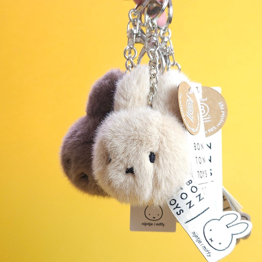 BON TON TOYS｜Miffy米菲兔環保毛絨鑰匙圈-8cm (三色)