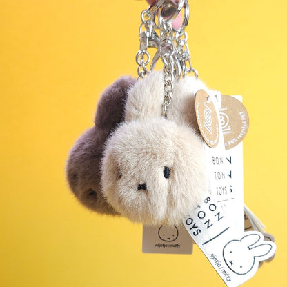 BON TON TOYS｜Miffy米菲兔環保毛絨鑰匙圈-8cm (三色)