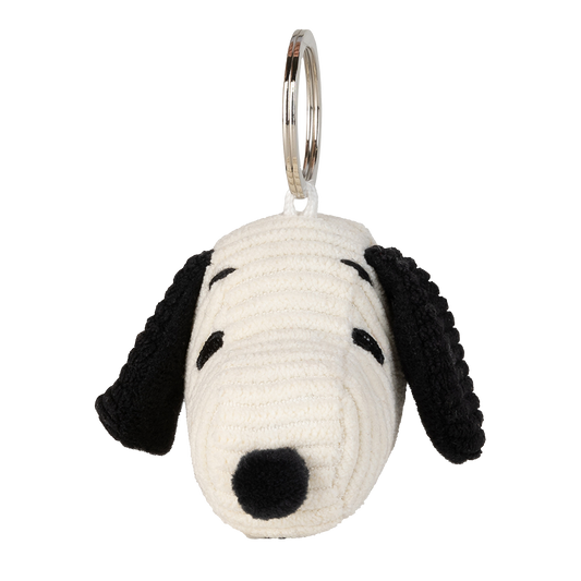 BON TON TOYS｜Snoopy史努比燈芯絨鑰匙圈-奶油 4.5cm