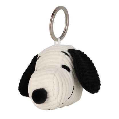 BON TON TOYS｜Snoopy史努比燈芯絨鑰匙圈-奶油 4.5cm