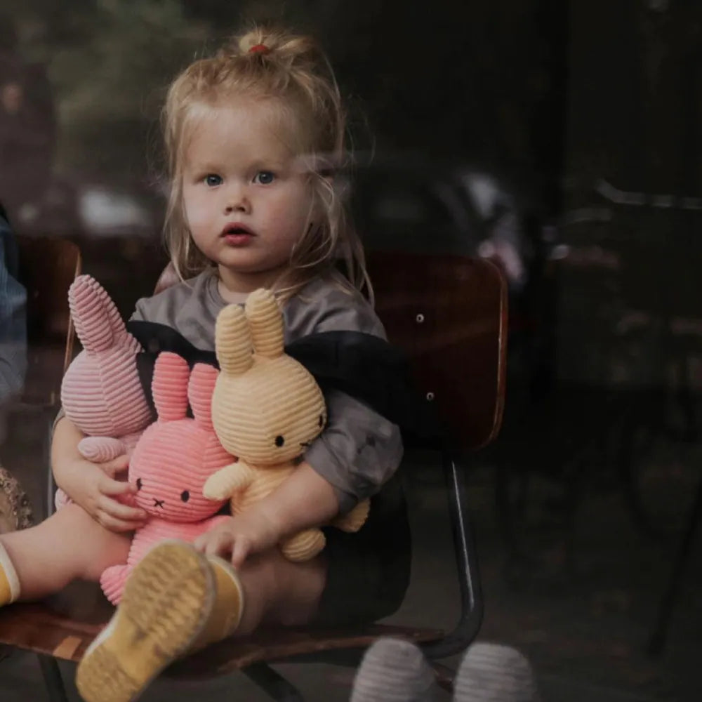 BON TON TOYS｜Miffy米菲兔ECO燈芯絨填充玩偶-泡泡粉