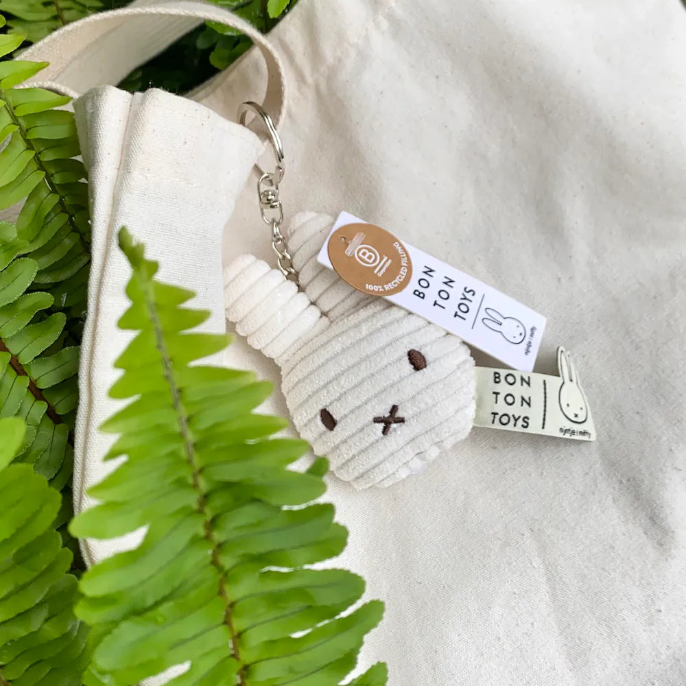BON TON TOYS｜Miffy拍拍米菲兔ECO燈芯絨鑰匙圈 10cm