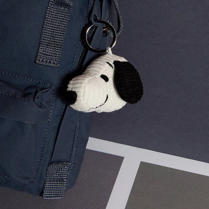BON TON TOYS｜Snoopy史努比燈芯絨鑰匙圈-奶油 4.5cm