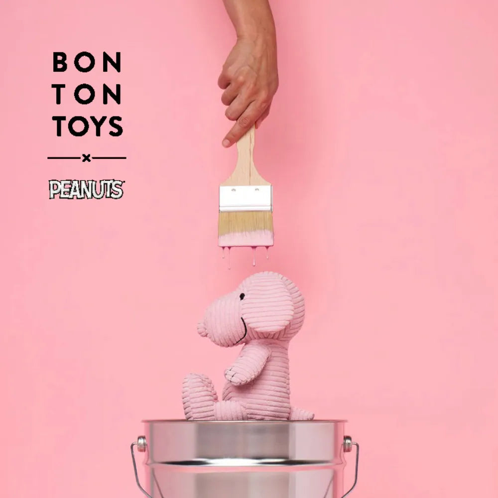 BON TON TOYS｜Snoopy史努比ECO燈芯絨填充玩偶-粉 19cm