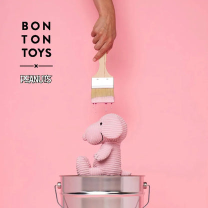 BON TON TOYS｜Snoopy史努比ECO燈芯絨填充玩偶-粉 19cm