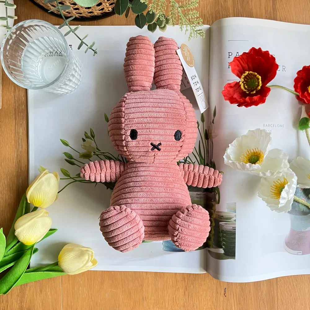 BON TON TOYS｜Miffy米菲兔ECO燈芯絨填充玩偶-玫瑰粉