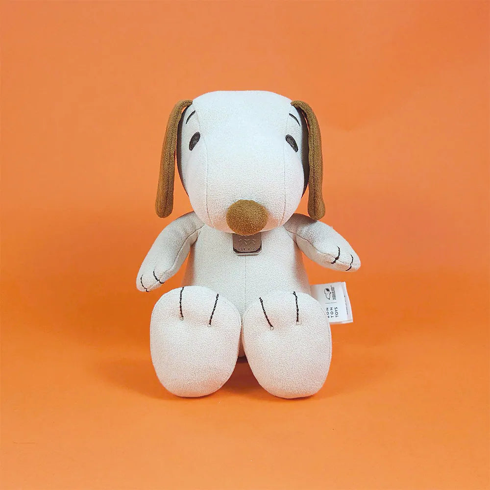 BON TON TOYS｜Snoopy史努比麂皮填充玩偶-限量版 米色 17cm