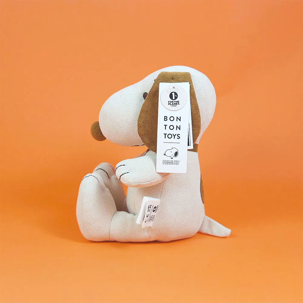BON TON TOYS｜Snoopy史努比麂皮填充玩偶-限量版 米色 17cm