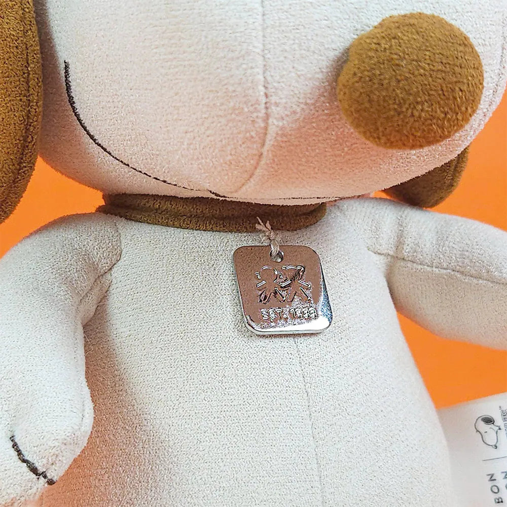 BON TON TOYS｜Snoopy史努比麂皮填充玩偶-限量版 米色 17cm