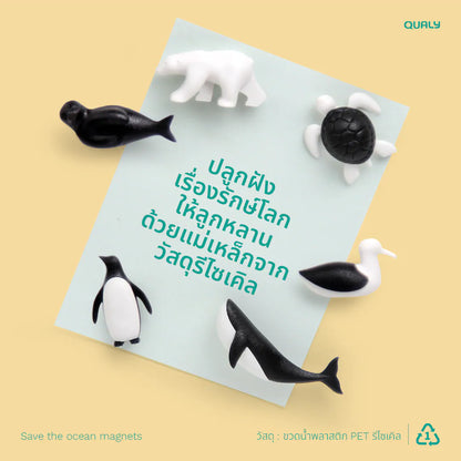 (任選二件95折)QUALY拯救海洋-磁鐵(六入)