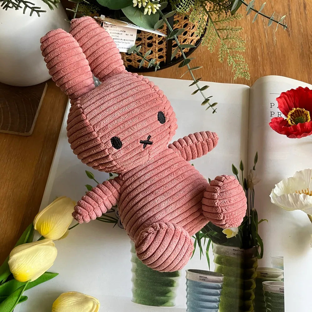 BON TON TOYS｜Miffy米菲兔ECO燈芯絨填充玩偶-玫瑰粉