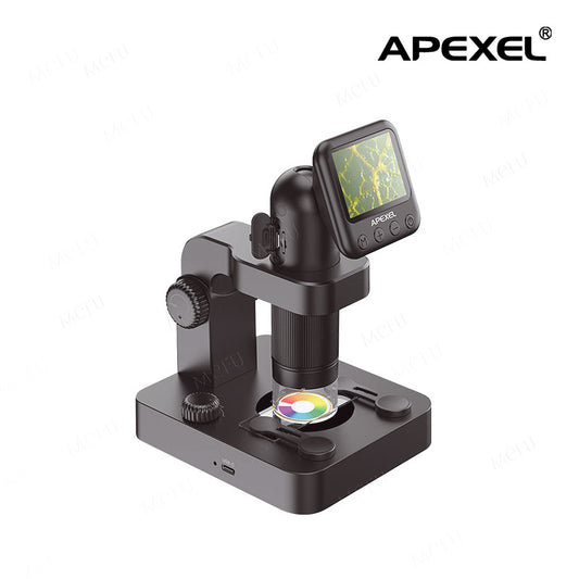 APEXEL 400~1600倍戶外便攜顯微鏡含座套組-APL-MS003