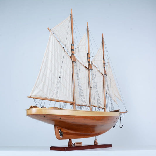 (手工．模型船)大西洋號 – 三桅縱帆船 (Atlantic Schooner ) ｜OMH博物館等級模型船（完成品）