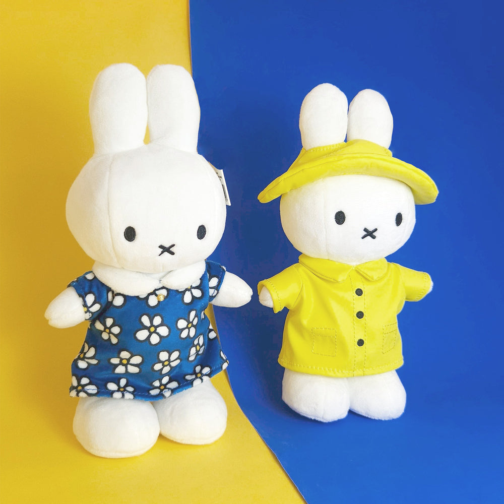 BON TON TOYS｜Miffy米菲兔填充玩偶-碎花洋裝 藍 24cm