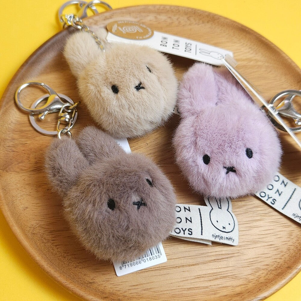BON TON TOYS｜Miffy米菲兔環保毛絨鑰匙圈-8cm (三色)