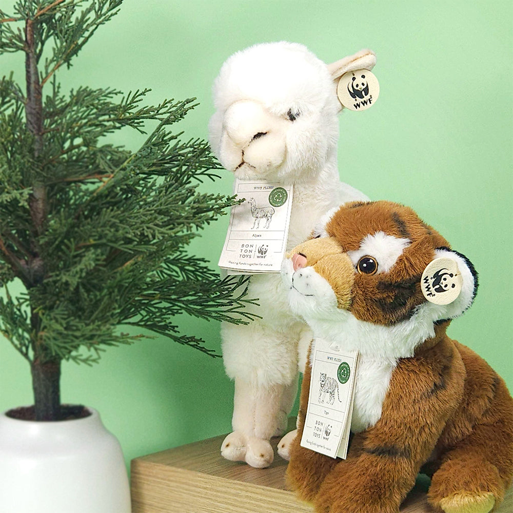 BON TON TOYS x WWF｜ECO環保羊駝玩偶-白 31cm