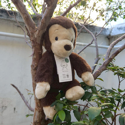 BON TON TOYS x WWF｜ECO環保猴子玩偶-馬果 咖啡 29cm
