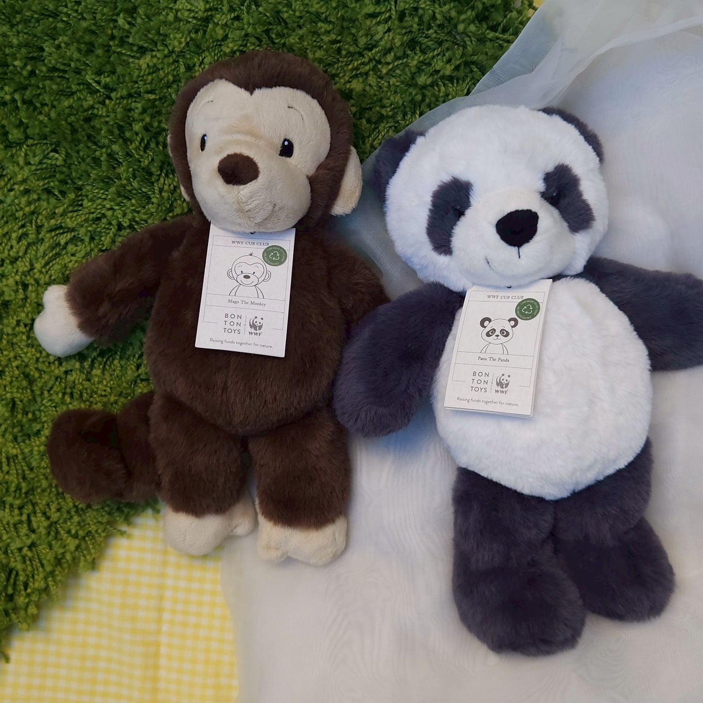 BON TON TOYS x WWF｜ECO環保猴子玩偶-馬果 咖啡 29cm