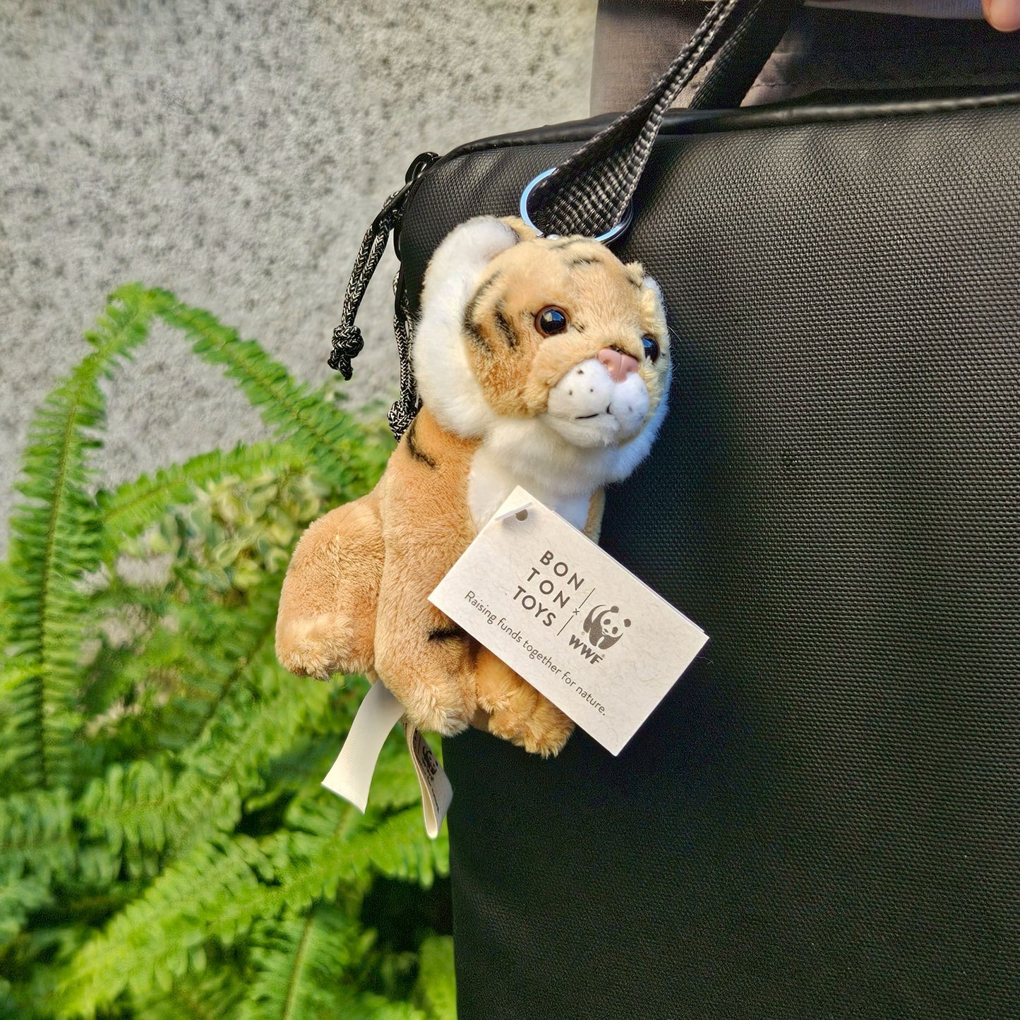 BON TON TOYS x WWF｜老虎填充鑰匙圈-咖啡 10cm