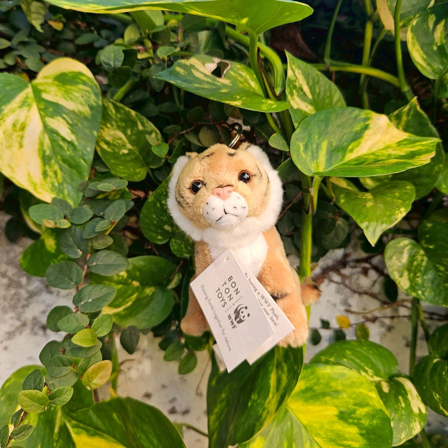 BON TON TOYS x WWF｜老虎填充鑰匙圈-咖啡 10cm