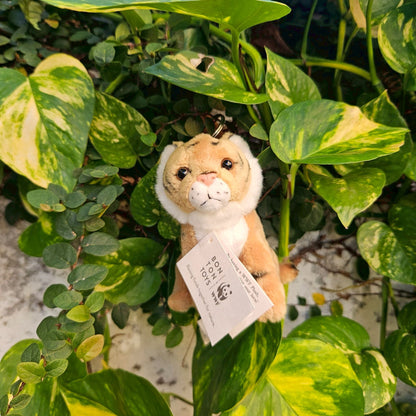 BON TON TOYS x WWF｜老虎填充鑰匙圈-咖啡 10cm